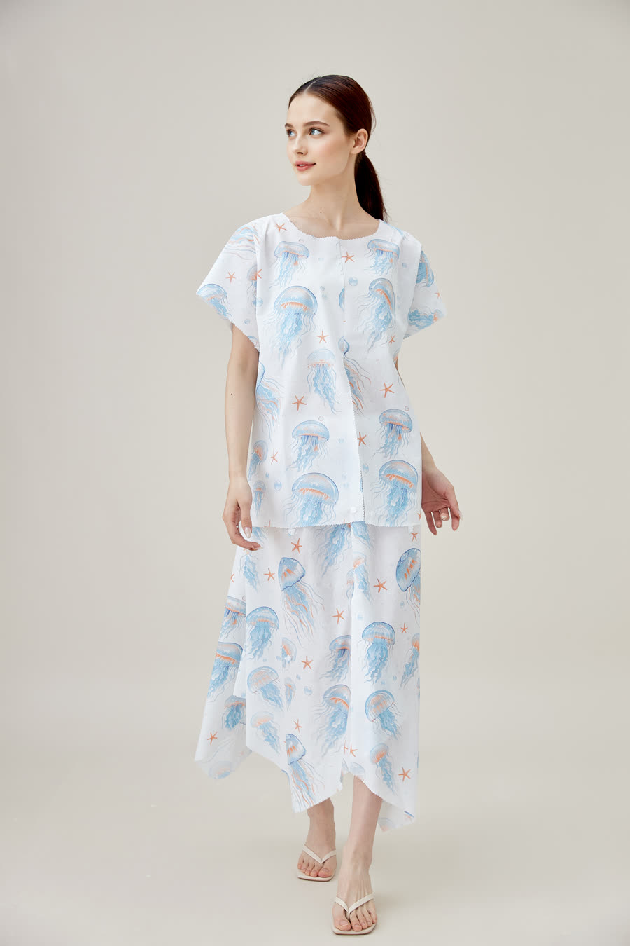女款 水母印花套装 正面